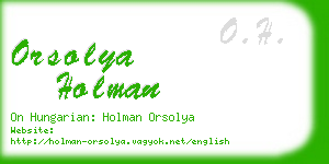 orsolya holman business card